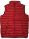 Basehit Men's Sleeveless Puffer Jacket Red