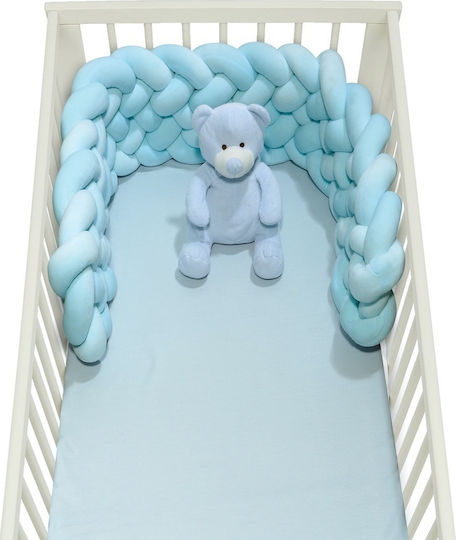 Das Home Baby Relax Bettumrandungen Geflochten Innerhalb Hellblau 25x150cm
