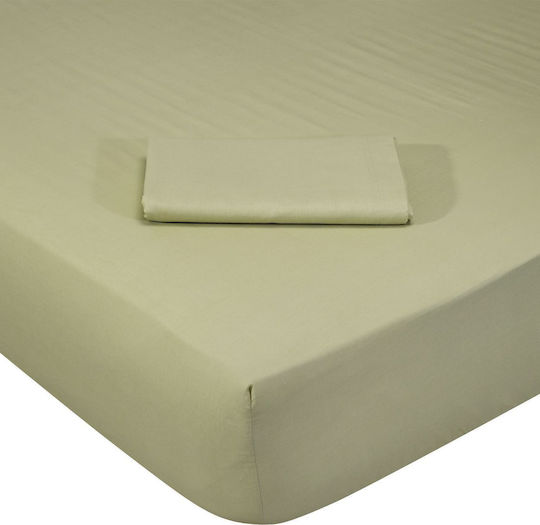 Das Home Sheet Super-Double with Elastic 170x200+35cm. 1016 Green
