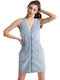 Superdry Mini All Day Φόρεμα Τζίν Μπλε