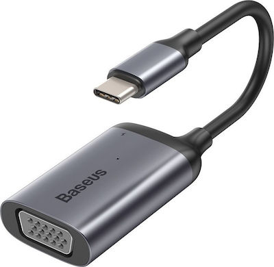 Baseus Convertor USB-C masculin în VGA feminin Gri (CAHUB-O0G)