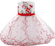 Ekidsbridal Kids Dress Tulle Floral Sleeveless White