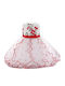Children's Dress Sleeveless Tulle Floral White