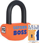 Oxford Boss Κλειδαριά Δισκόφρενου Μοτοσυκλέτας με Διάμετρο Πείρου 12.7mm Πορτοκαλί Χρώμα
