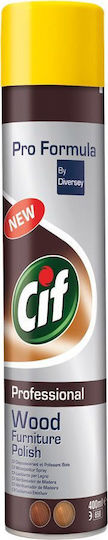Cif Professional Wood Furniture Polish Επαγγελματικό Καθαριστικό Spray Επίπλων 400ml