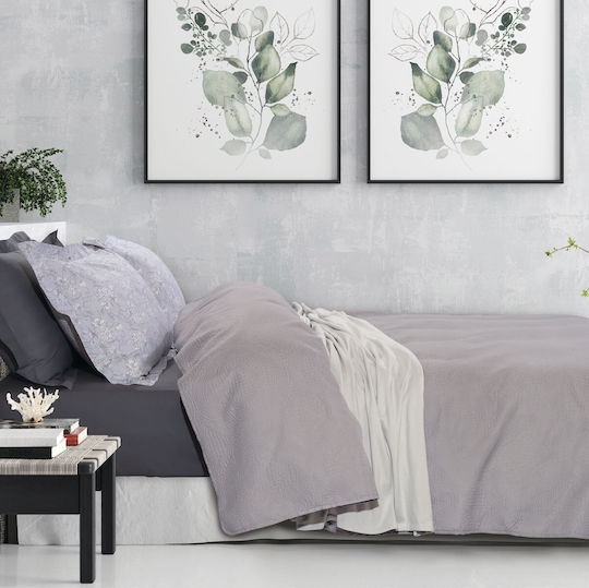 Das Home 9483 Κουβερλί Υπέρδιπλο Microfiber Γκρι 220x240cm
