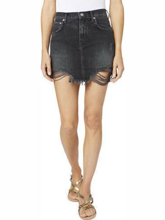 Rachel Denim Mini Fustă Neagră
