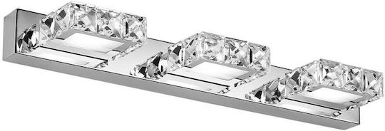 Vivalux Joya Modern Leuchte Wand mit Integrierter LED und Neutralweißes Licht Silber 46x11.5x5cm