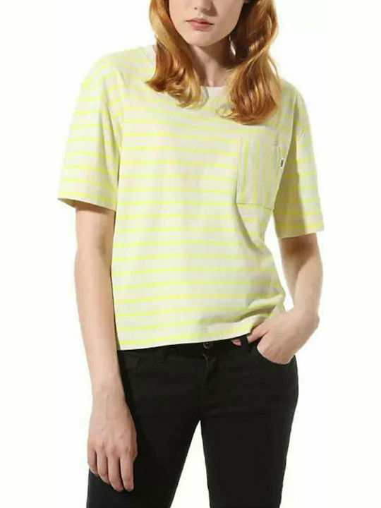 Vans Mini Check Top Γυναικείο T-shirt Κίτρινο