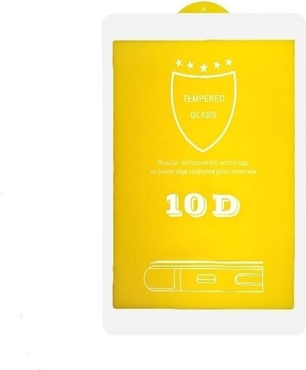 10D 0.3mm Full Face Tempered Glass (Galaxy Tab E 9.6) White