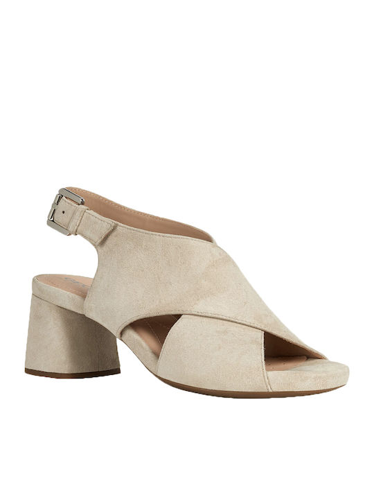 D Genziana Leather Sandals Anatomic Beige