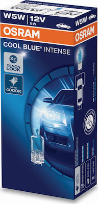 Osram Лампи Автомобила Cool Blue Intense Xenon Look W5W Халогенни 4000К Естествено бяло 12V 5W 1бр