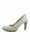 Leather Ivory Beige Heels