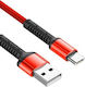 Ldnio LS63C Braided USB 2.0 Cable USB-C male - USB-A Red 1m