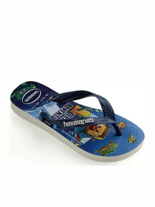 Havaianas Kids' Flip Flops Navy Blue Minecraft