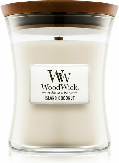 WoodWick Остров Кокос Ароматична Соевa Свещ в Буркан Остров Кокос