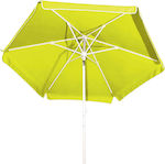 Campus Foldable Beach Umbrella Diameter 2m with UV Protection and Air Vent Yellow