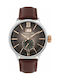 Cerruti Dervio Watch with Brown Leather Strap