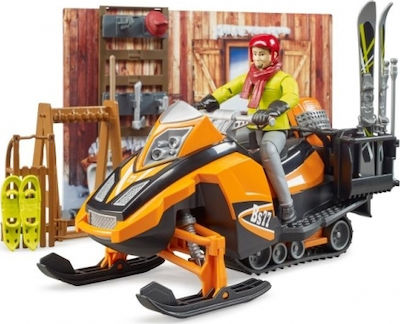 Bruder Mountain Hut with Snowmobile Car 1:16 for 3++ Years 63102