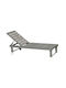 Deckchair Aluminum Gray 196x63x38cm.