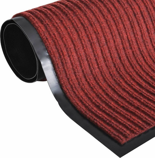 vidaXL Entrance Mat Straw with Anti-slip Backing Red 120x180cm