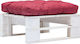 Hölzernes Gartenhocker Würfel Außeneinsatz mit Kissen Rote 60x60x35cm