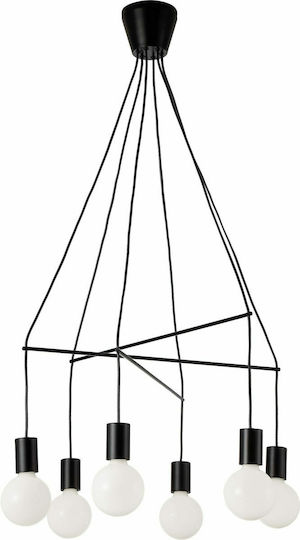 Viokef Gloria Κρεμαστό Φωτιστικό Μαύρο 67x95εκ.