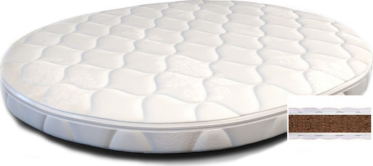 IngVart Mattress Crib Small Oval with Coconut Fiber & Latex 60cmx70cmx5cm