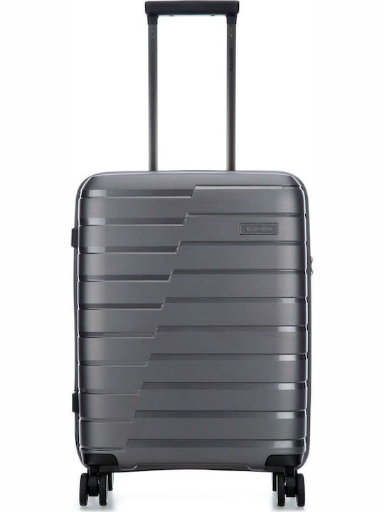 Travelite Air Base Kabinenreisekoffer Hartschalen Gray mit 4 Räder Höhe 55cm 75347-04