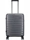 Travelite Air Base Kabinenreisekoffer Hartschalen Gray mit 4 Räder Höhe 55cm 75347-04