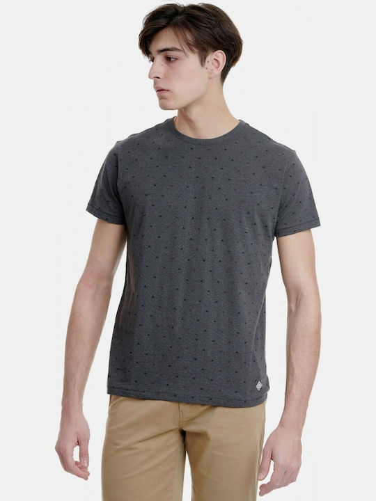 Funky Buddha Men's Short Sleeve Blouse Polo Gray