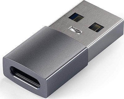 Satechi Convertor USB-A masculin în USB-C feminin Gri (ST-TAUCM)