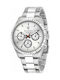 Maserati Competizione Men's Watch 42mm Chronograph Battery with Silver Metal Bracelet