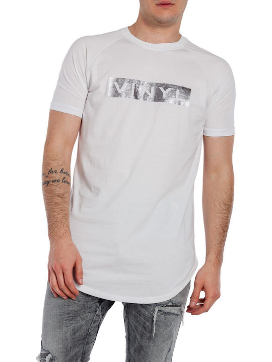 Vinyl Art Clothing 93456 T-shirt Bărbătesc cu Mânecă Scurtă Alb 93456-02