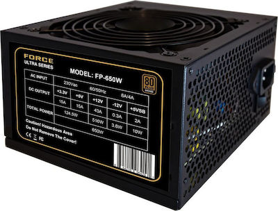 Supercase Ultra Force FP 650W Black Computer Power Supply Full Wired 80 Plus Bronze