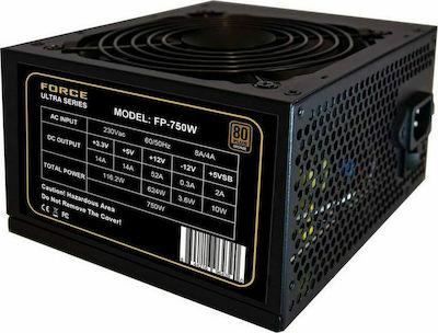 Supercase Ultra Force FP 750W Black Computer Power Supply Full Wired 80 Plus Bronze