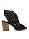 Wildleder Damen Stiefeletten Schwarz