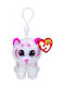 TY Fabric Tiger Keychain Pink