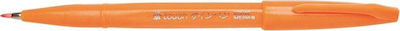 Pentel Brush Sign Pen Design Marker 1mm Orange