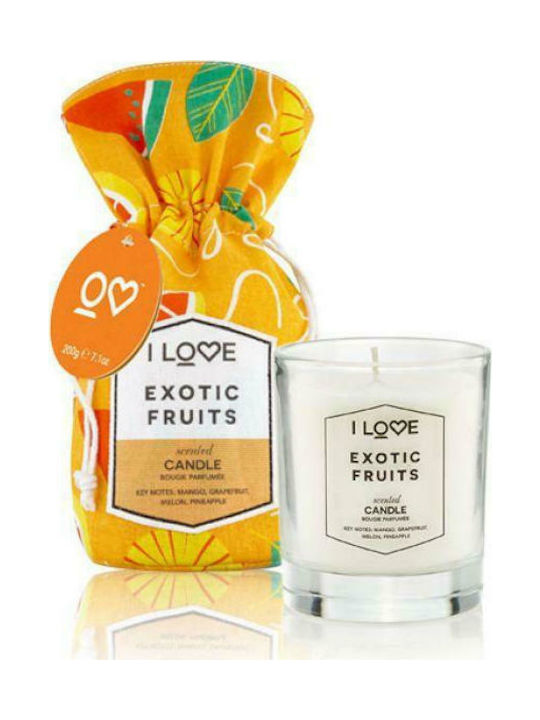 I Love Cosmetics Aromatisches Kerze in Gefäß mit Parfüm Exotische Früchte 200gr