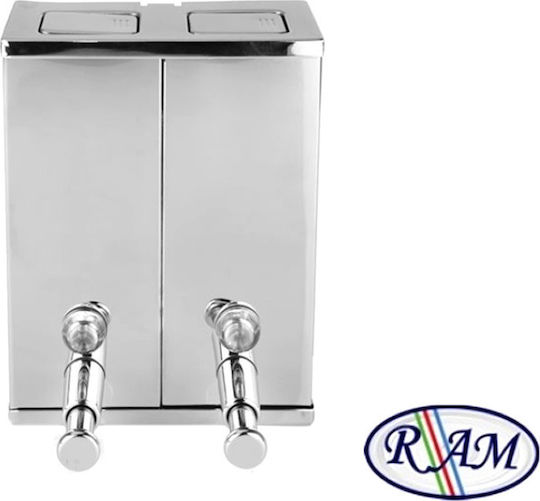 Ram Dispenser de săpun comercial Crema de săpun 2x 400ml Inox
