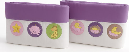 Beboulino Giraffe Crib Bumpers Classic Inside Purple 25x270cm