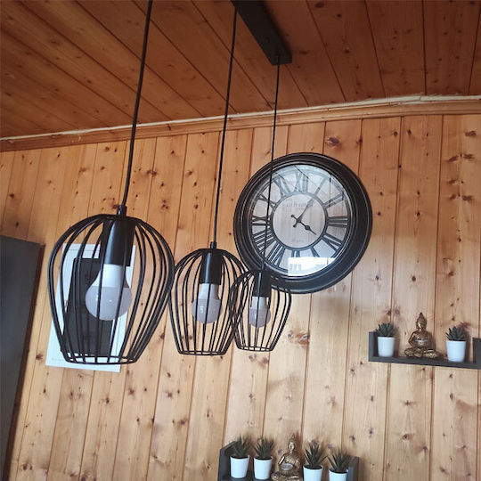 Elmark Adria Pendant Light Black 65x160x220cm