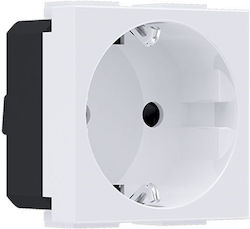 Aca Modys Single Power Safety Socket White