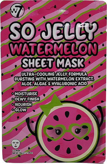 W7 Cosmetics So Jelly Watermelon Sheet Watermelon Sheet Face Moisturizing Mask 30gr