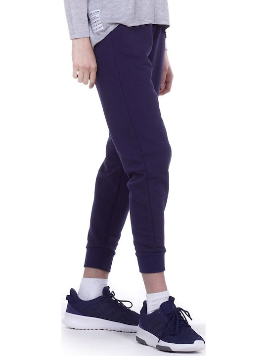 Body Action Women's Jogger Sweatpants Navy Blue