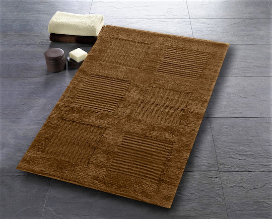 Texi Bath Bath Mat Cotton Window Brown 60x90cm Texi Bath Bath Mat Cotton Window Brown 60x90cm
