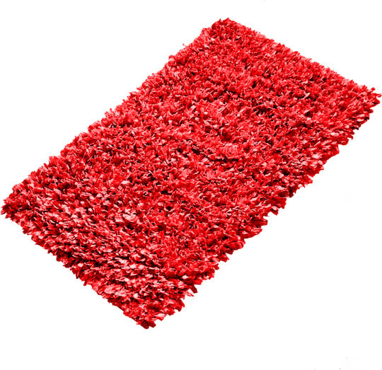 Texi Bath Бански килим Правоъгълена Poly Червено 70x140бр