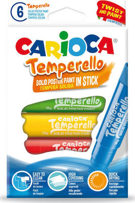 Carioca Temperello Washable Drawing Markers Thick Set 6 Colors 42739