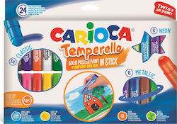 Carioca Temperello Washable Drawing Markers Thick Set 24 Colors 43290